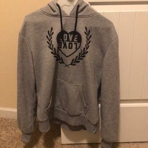 Cute barely worn LOVE jacket w/ hoodie